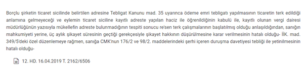 Tebligat Kanunu konusunda.